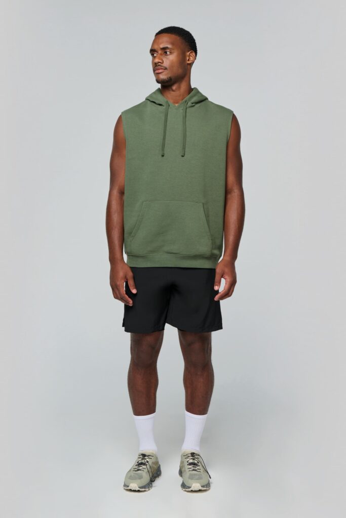 Sweat-shirt à capuche sans manches unisexe