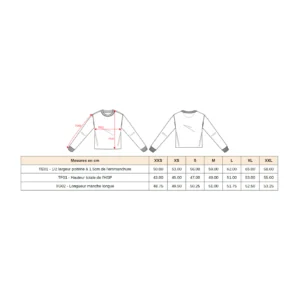 Sweat crop col rond manches longues- Femme