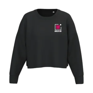 Sweat crop col rond manches longues- Femme