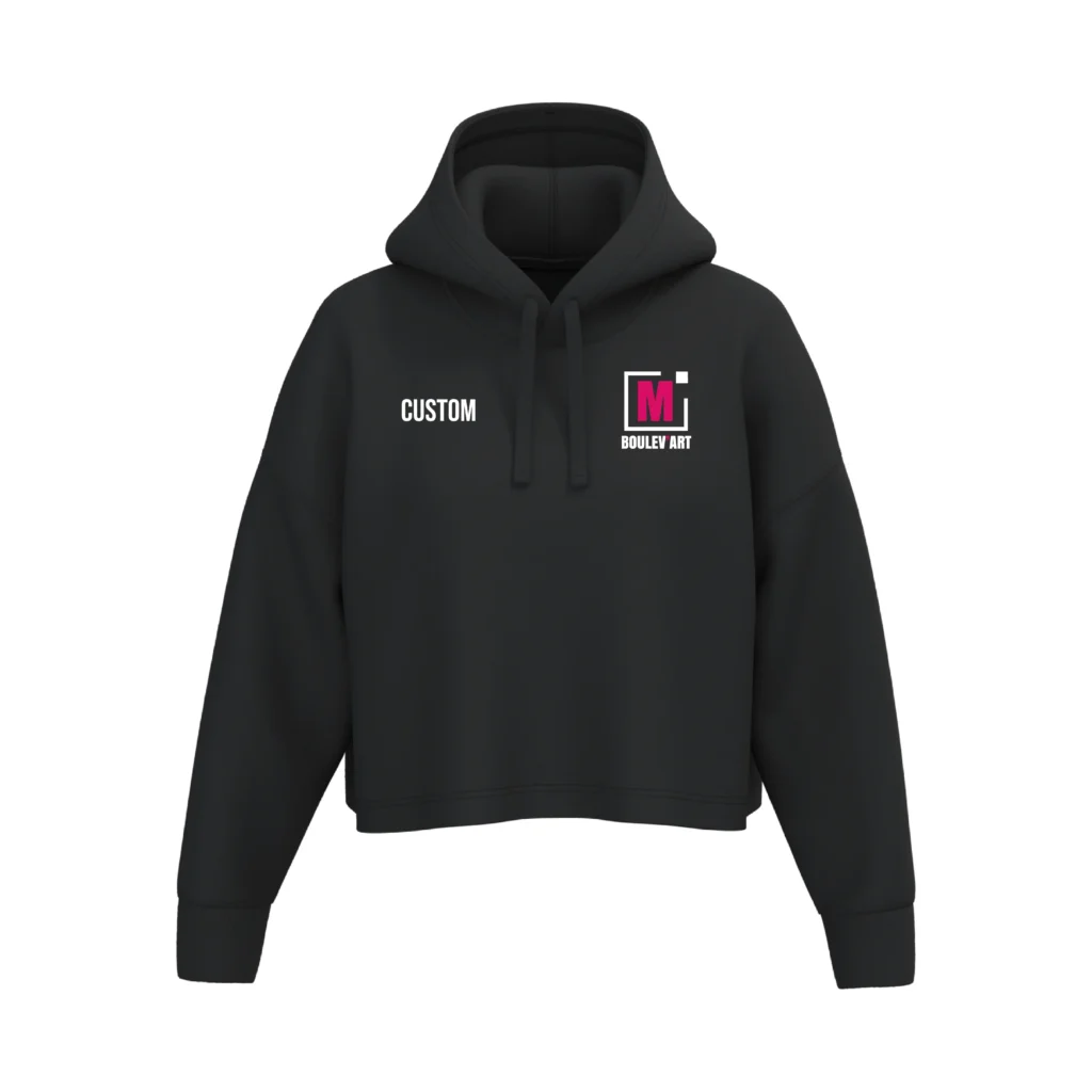 Sweat crop à capuche - Femme