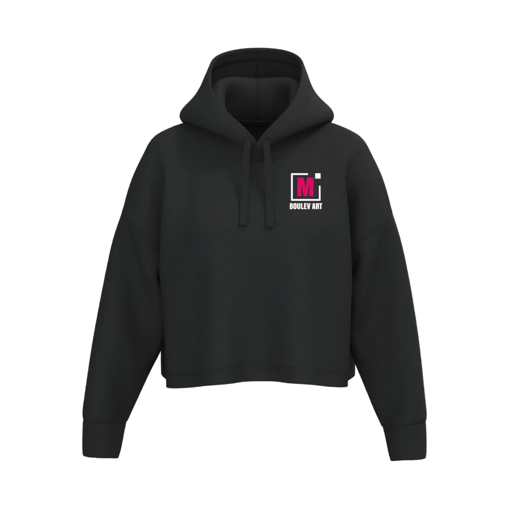 Sweat crop à capuche - Femme