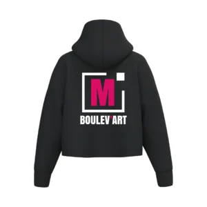 Sweat crop à capuche - Femme