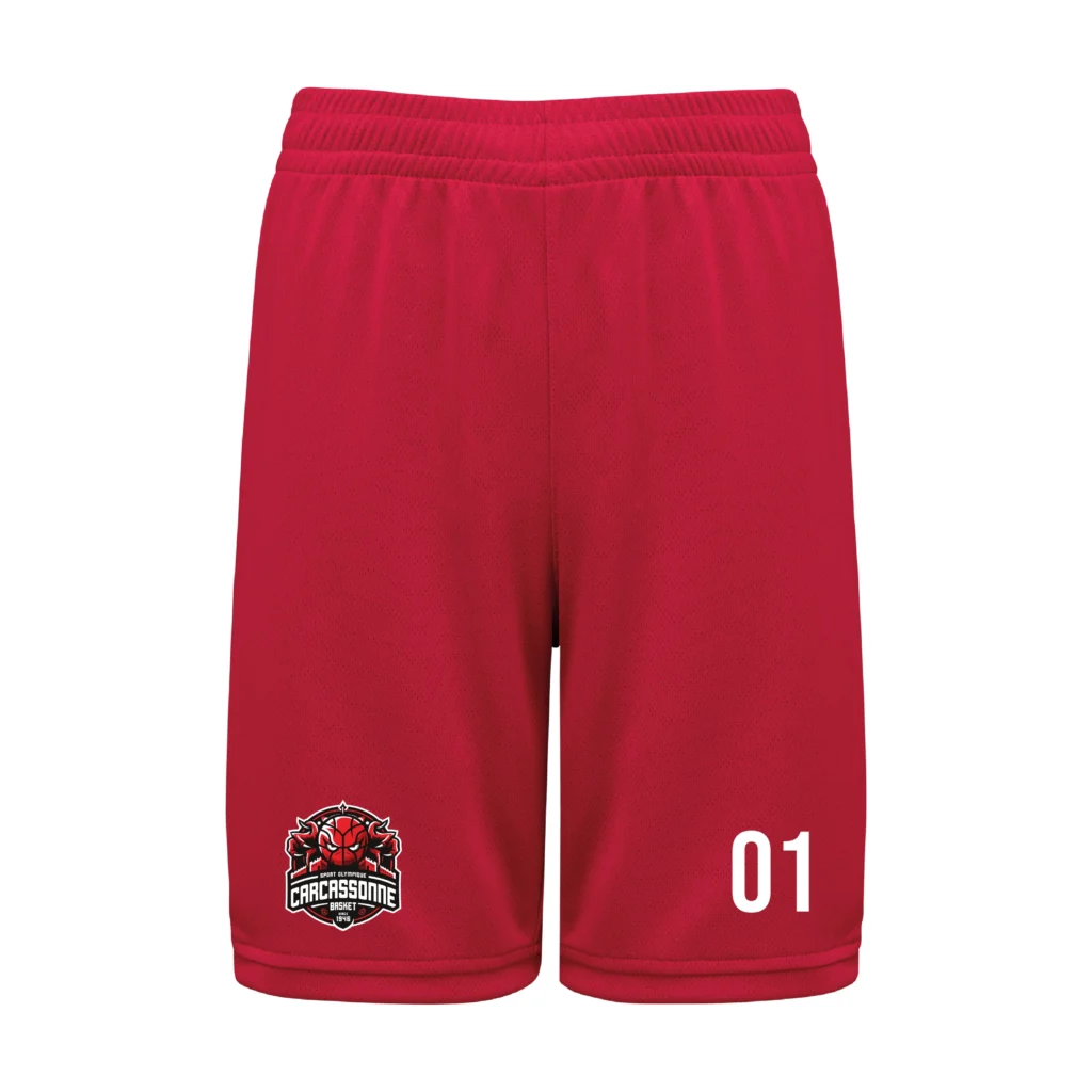 Short d'entrainement - Adulte - Rouge