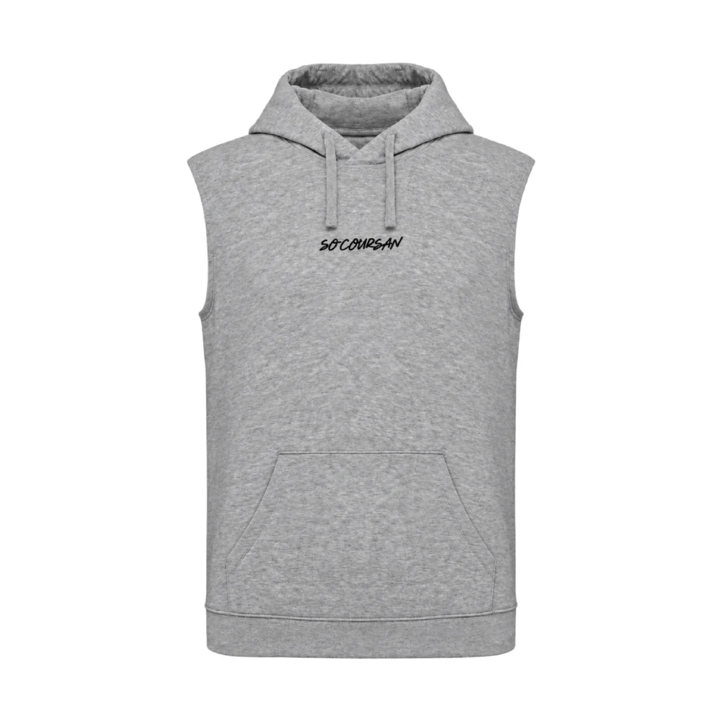 Sweat à capuche brodé sans manches - Adulte