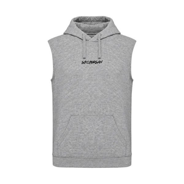 Sweat à capuche brodé sans manches - Adulte