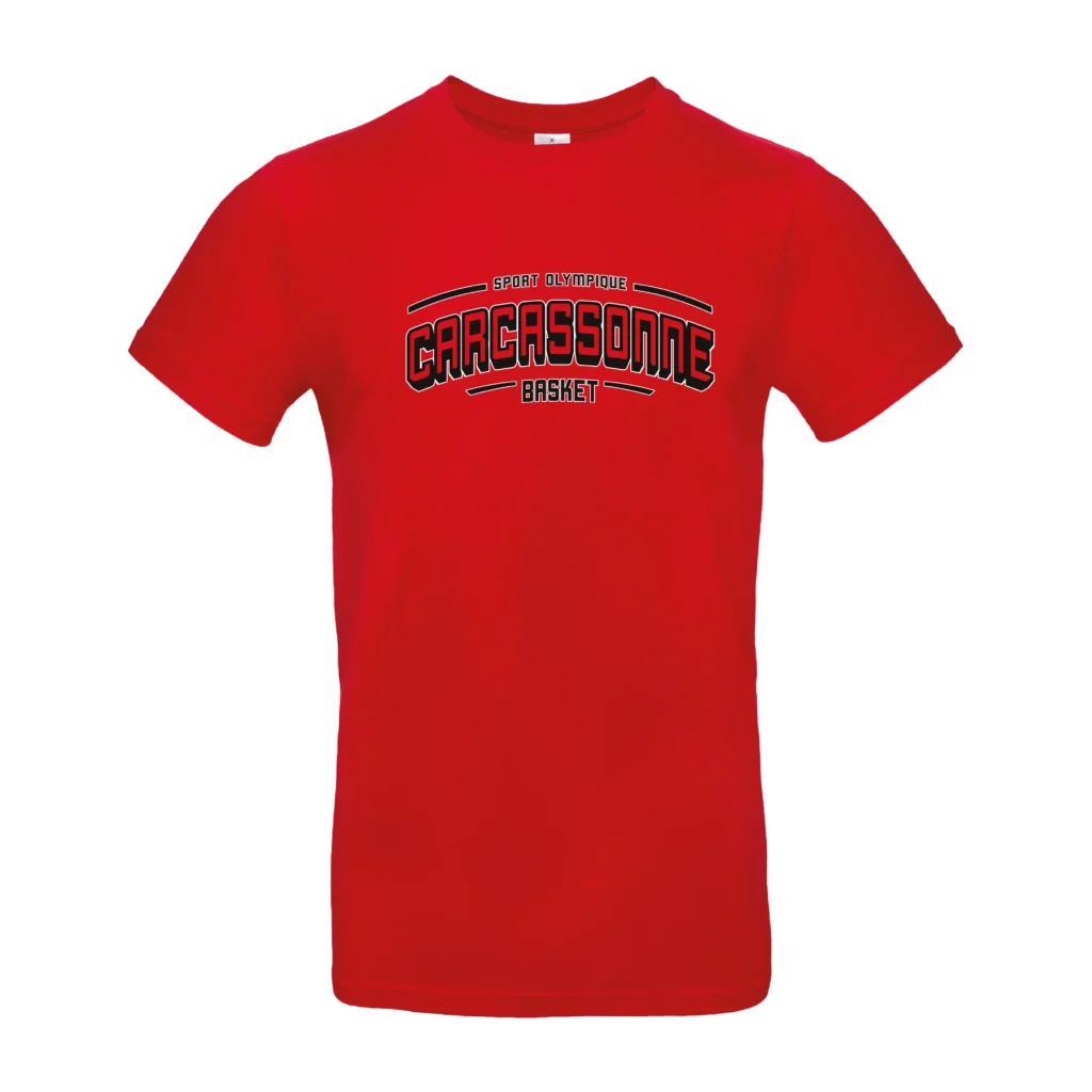 T-Shirt coton Carcassonne - Adulte - Rouge
