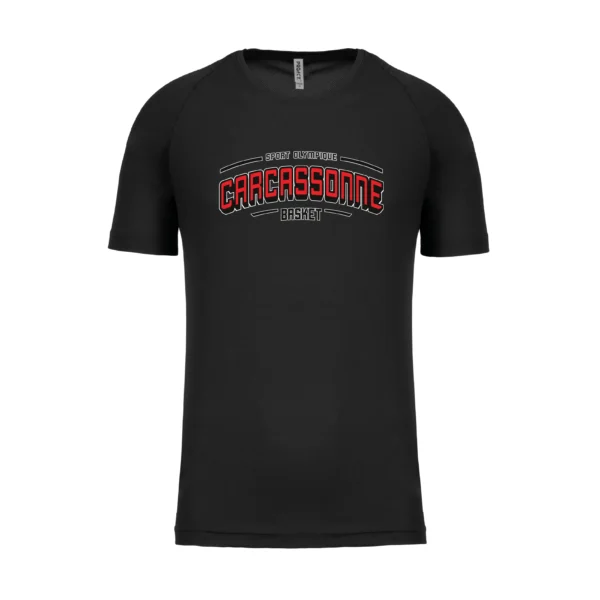 T-Shirt sport Carcassonne - Adulte - Noir