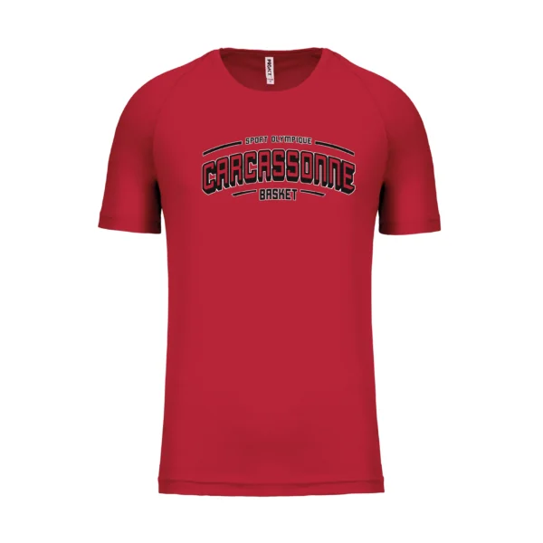 T-Shirt sport Carcassonne - Enfant - Rouge
